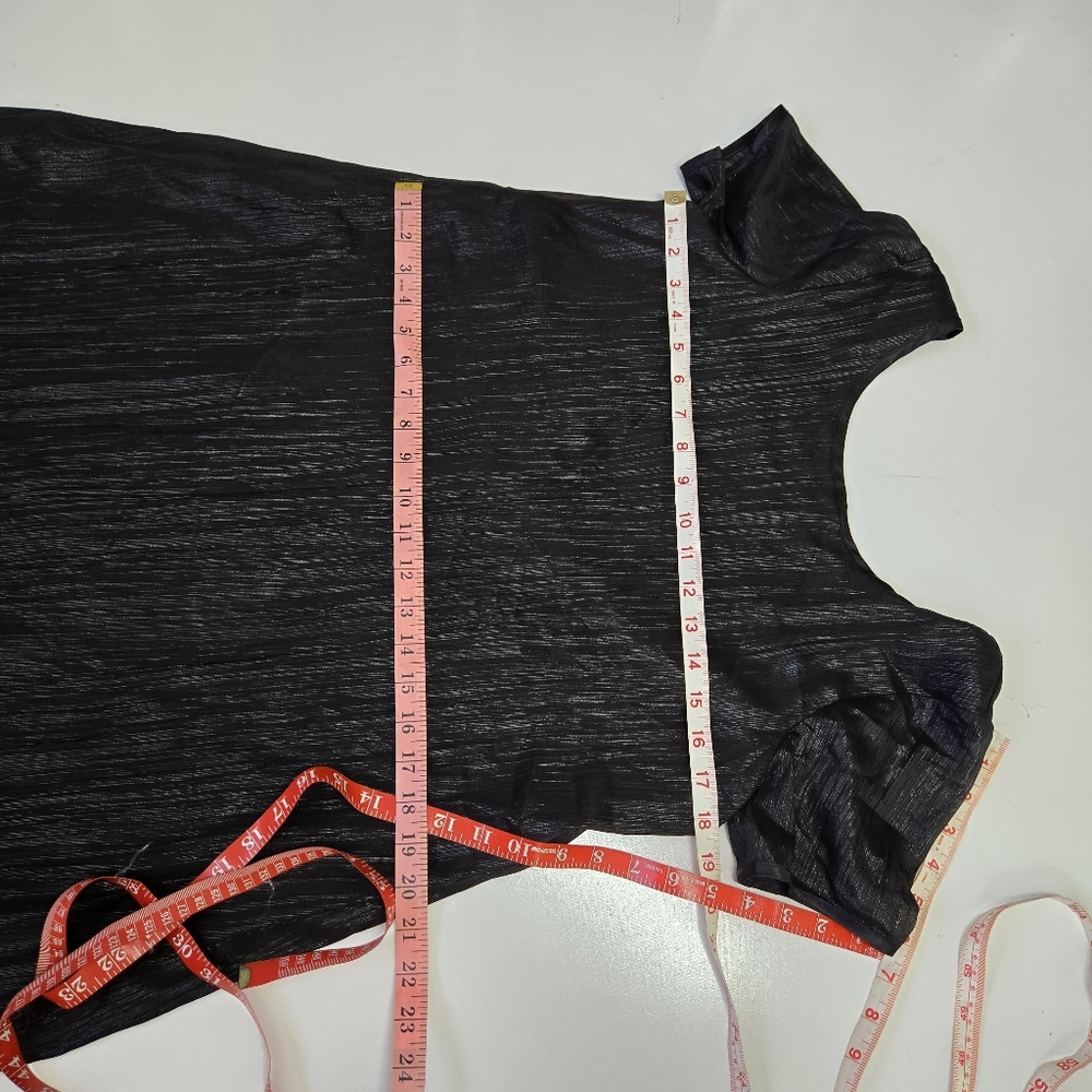 Essentials by ABS Women's Black Shift Cocktail Dress Short Sleeve Luster Size‎ 8 - Picture 10 of 10